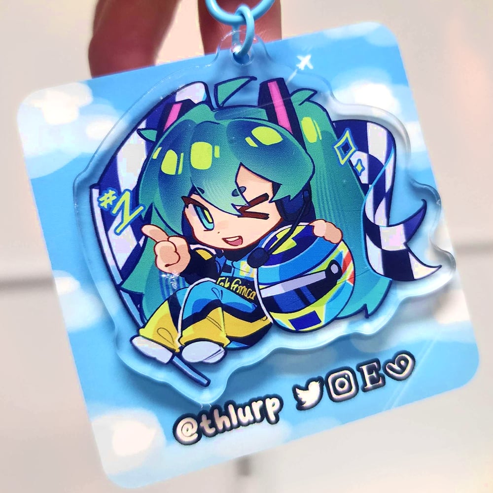 Image of F1 Vocaloid Acrylic Charms (Miku & Teto)