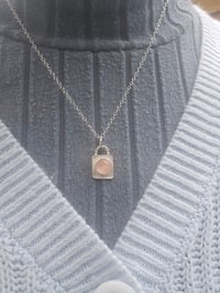 Image 12 of Ready to ship! Faceted Rose Quartz and Sterling Silver Necklace 