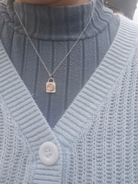 Image 7 of Ready to ship! Faceted Rose Quartz and Sterling Silver Necklace 