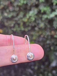 Image 4 of Ready to ship!  Sterling Silver & 9ct gold hook Earrings 