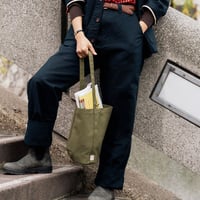 Image 2 of Niwaki Mini Kantan Green Canvas Bucket Tote