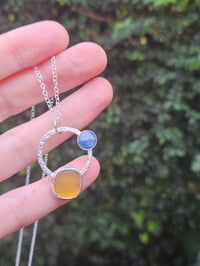 Image 11 of Zest! Orange Cornish Seaglass & Kyanite Gemstone 