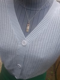 Image 7 of Ready to ship! White Cornish Seaglass Necklace - Sterling Silver and Copper 