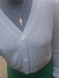 Image 6 of Ready to ship! White Cornish Seaglass Necklace - Sterling Silver and Copper 