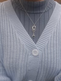 Image 6 of Forest Star - Green Moss Agate Gemstone & Sterling Silver Necklace 