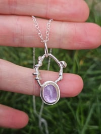 Image 7 of Entwined Light - Lavender Amethyst Gemstone Necklace 