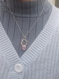 Image 5 of Entwined Light - Lavender Amethyst Gemstone Necklace 