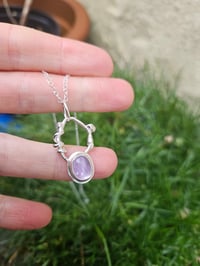 Image 9 of Entwined Light - Lavender Amethyst Gemstone Necklace 