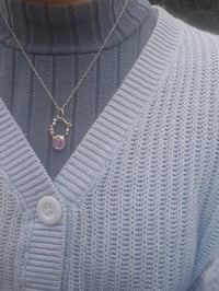 Image 2 of Entwined Light - Lavender Amethyst Gemstone Necklace 