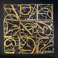 Image 1 of Affiche "NEO HIERO BLACK 1" 50x50 cm