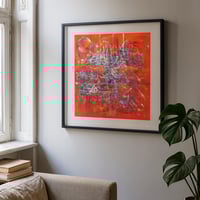 Image 2 of Affiche "QUANTUM CITY RED" 50x50 cm