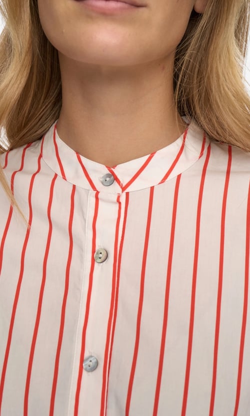 Image of 1-Camisa Nusoleima rayas naranjas y bordados