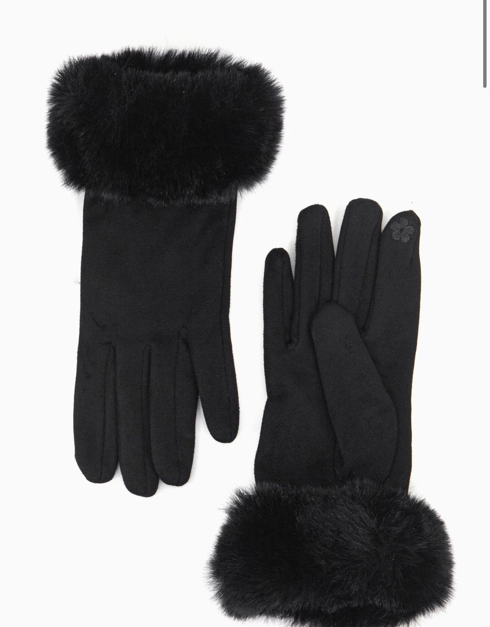 Image of Touch Screen Faux Fur Gloves 