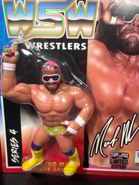 Image 4 of CARD DAMAGE: 1 of 250 MACHO MAN RANDY SAVAGE WRESTLE-SOMETHING WRESTLERS SERIES 4 FIGURE