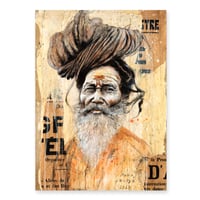 Image 1 of Paper Art Print - "Sur les berges du Gange"