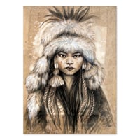 Image 1 of Canva Art Print - "Chapka de fourrure"