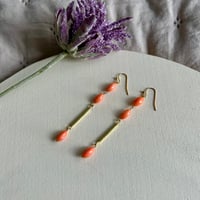 Pendiente Barra Coral-