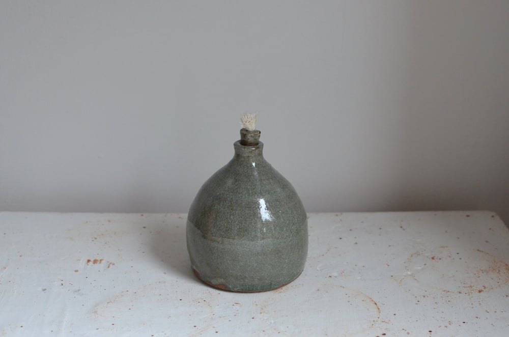 Image of Oil lamp, birch ash glaze