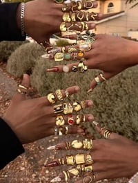 Image 1 of BIJOUX - 25/20/15/5pcs Ensemble de bagues épaisses de pièces vintage empilables multi-pièces