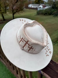 Image 9 of "Three Cross Burned Hats" Burned Cross Hat, Cross Cowboy Hat, Christian Hats, Christian Accessories