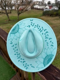Image 2 of Double Sunflower Burned Hats, Multiple Color Options