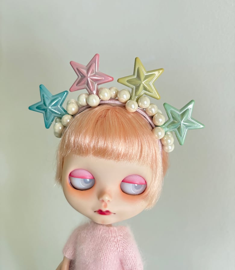 Image of Dreamy Stars Tiara Headband for Blythe Dolls 