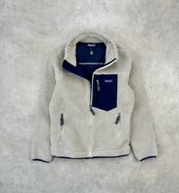 Image 2 of Patagonia Retro-X Fleece Jacket Natural/Blue Small Womens 