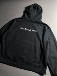 Image 3 of RISE THROUGH CHAOS “OVERSIZED” HOODIE IN BLACK