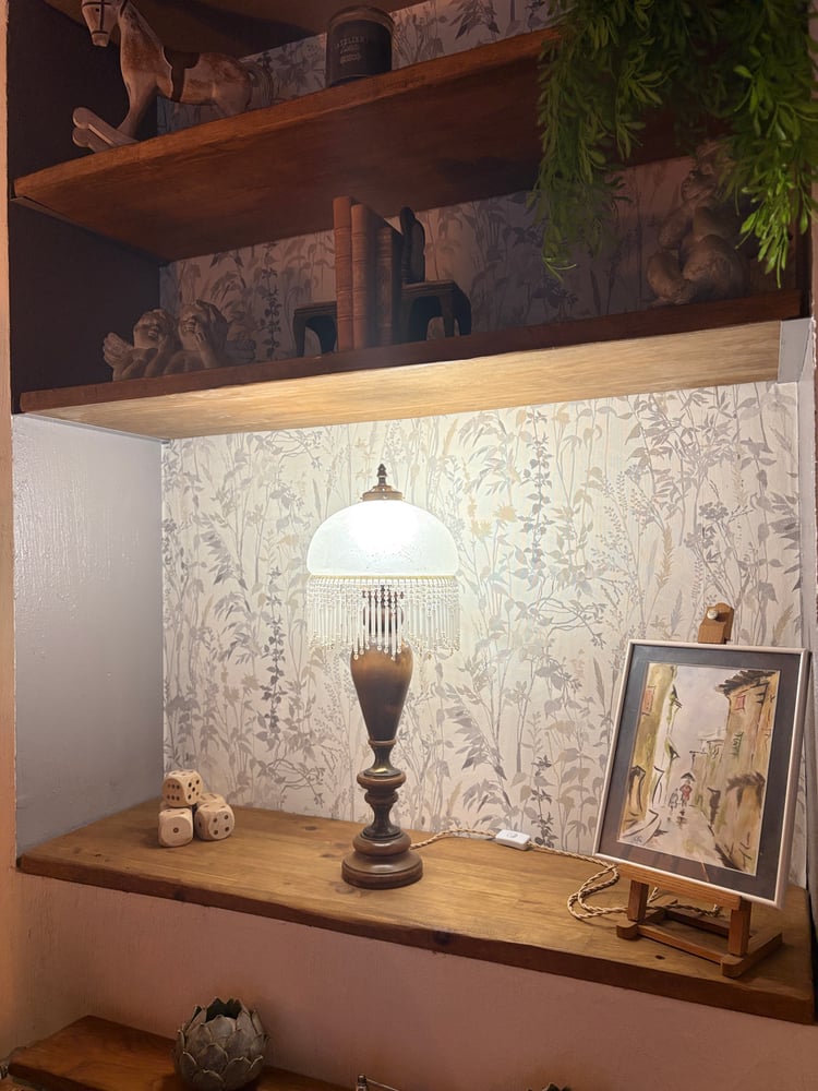 Image of Lampe rétro pampilles de verre 