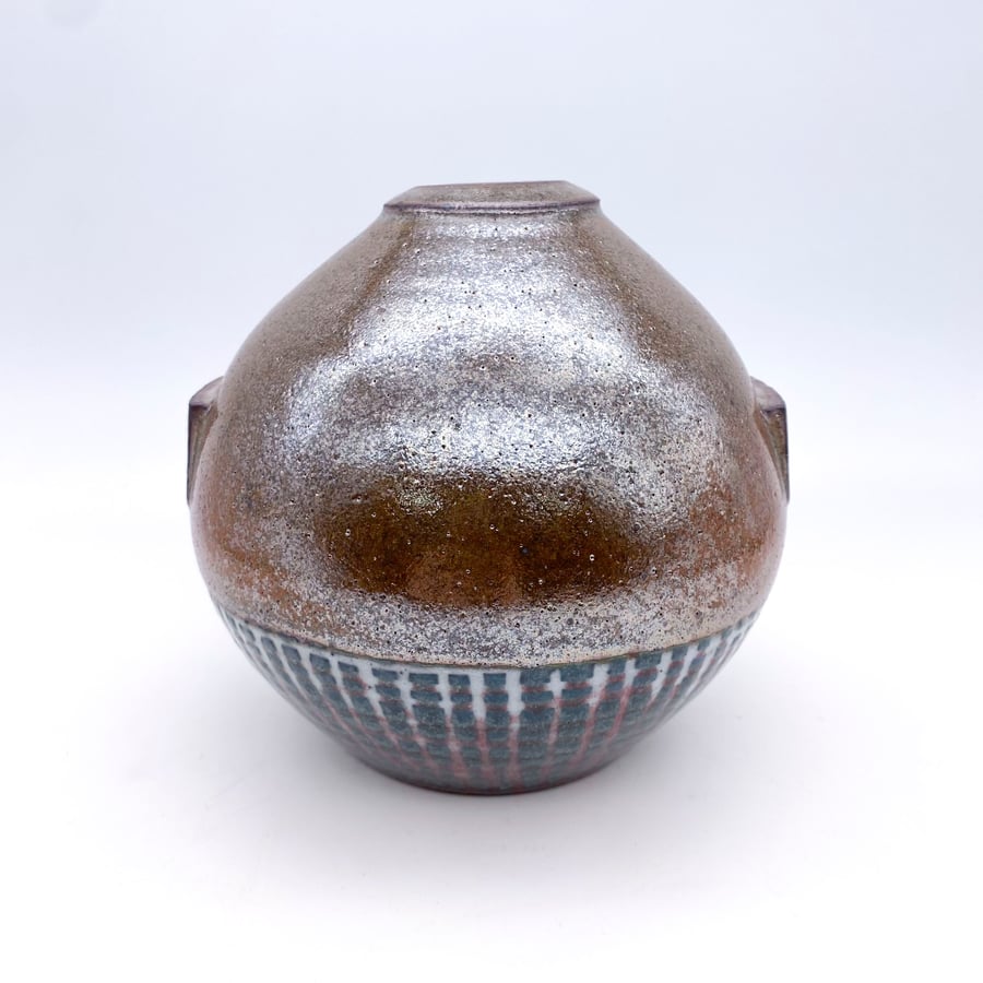 Image of Vase (shino+copper)