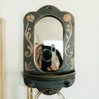 Image 1 of Hand-Painted Mirrored Altar With Pegs