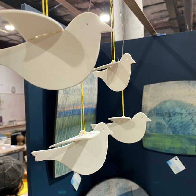 Porcelain Hanging Birds