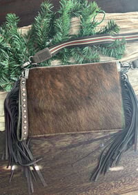 Cowhide Fringe Crossbody 