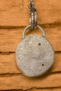 Image 3 of Recycled silver and 9ct pendant with Moonstone, Aquamarine and Iolite