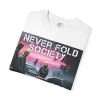 Image 3 of Never Fold Society Graphic T-Shirt — Retro Night Racing Streetwear