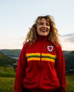 Image of SO58 x CYMRU Vintage Track Top in Red 