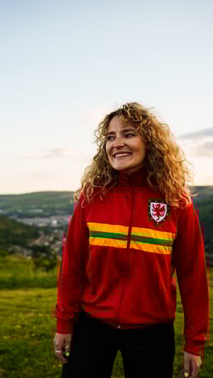 Image of SO58 x CYMRU Vintage Track Top in Red 