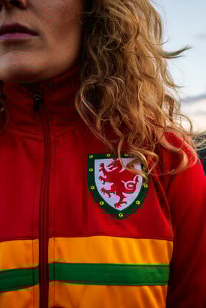 Image of SO58 x CYMRU Vintage Track Top in Red 