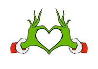 Grinch heart hands SVG & PNG File