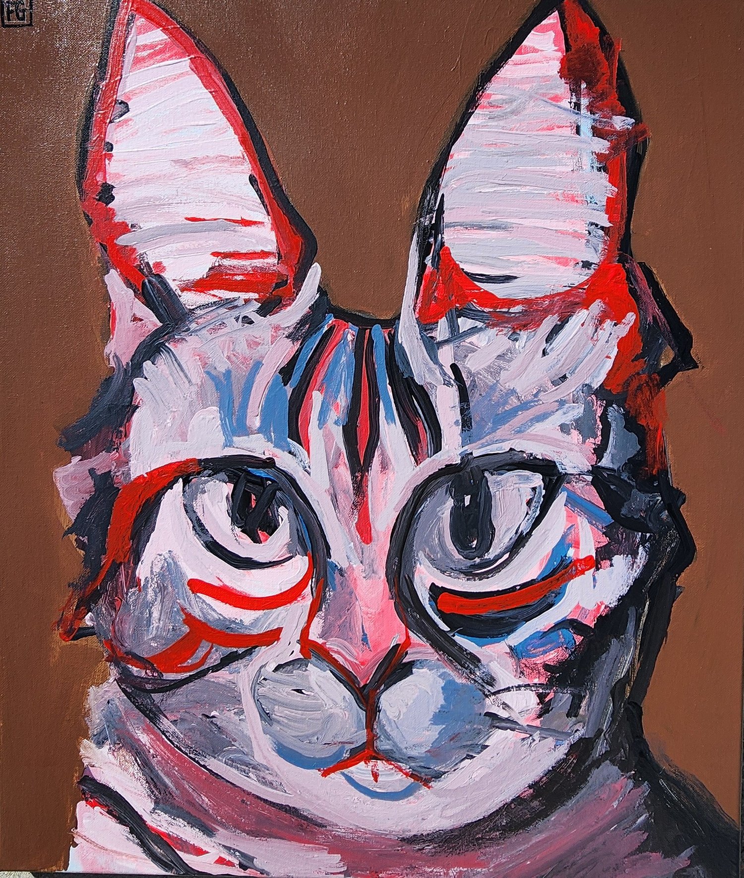 Original cat painting 