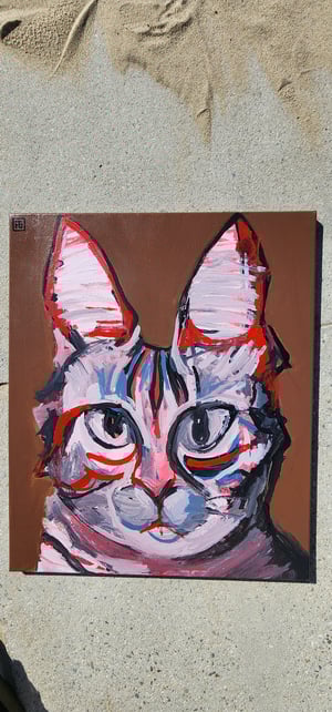 Original cat painting 