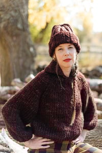 Image 3 of Siska Toque Limited Merino Wool (shown in Ivory- more colours)