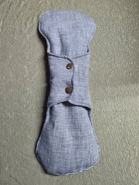 Image 3 of Upcycled Linen Heavy Absorbency Pads with Hidden Leak Protection Layer- Blues & Prints