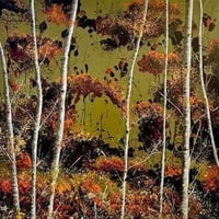 Image 1 of 'Forest Embers' framed canvas