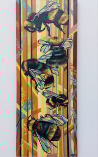 Image 1 of Bees in Cornfield,  original oil painting