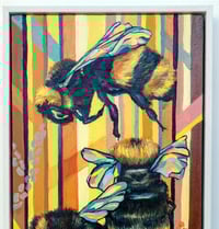 Image 2 of Bees in Cornfield,  original oil painting