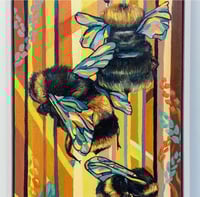 Image 3 of Bees in Cornfield,  original oil painting