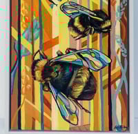 Image 4 of Bees in Cornfield,  original oil painting