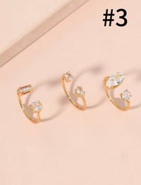 Image 6 of BIJOUX - Ensemble de bagues en pierre de zircone de cuivre élégante vintage de luxe