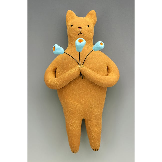 Cat with Flowers Wally